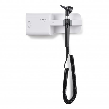 Otoscope LED FO "P2 MINI PRO" sur station murale OPTICLAR