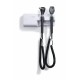 Otoscope LED FO "S1" et ophtalmoscope LED "L28" sur station murale OPTICLAR